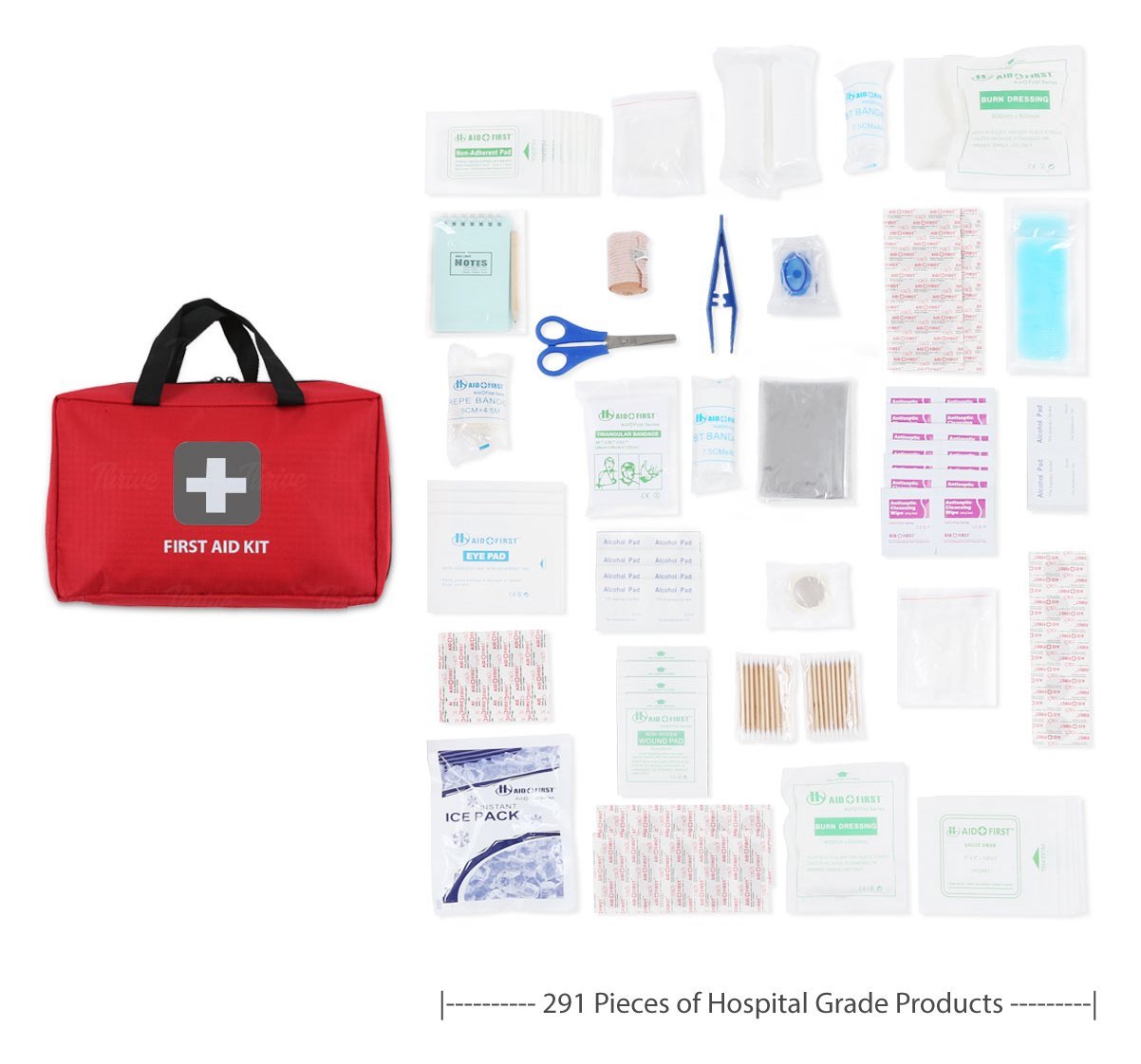 Thrive First Aid Kit – 275 Pieces – With Storage Bag